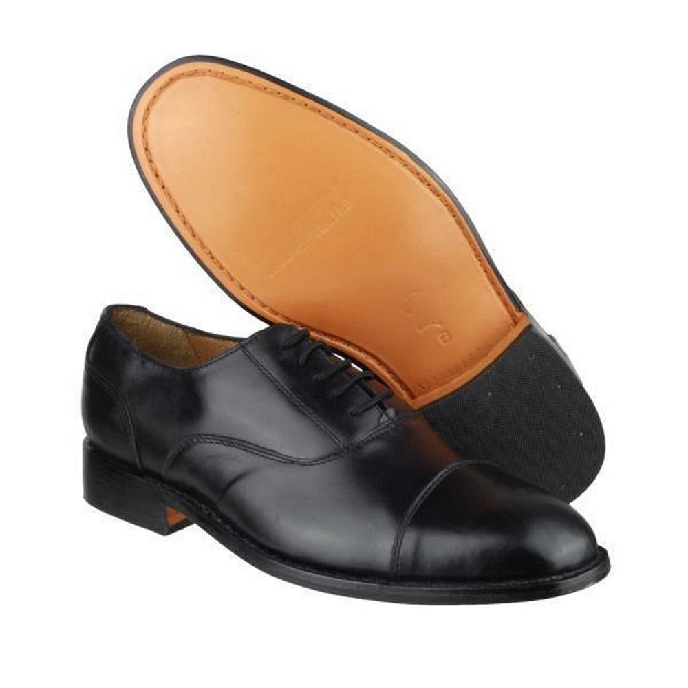Black - Pack Shot - Amblers James Leather Soled Shoe - Mens Shoes
