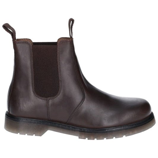 BROWN - Front - Amblers Chelmsford Leather Dealer Boot - Mens Boots