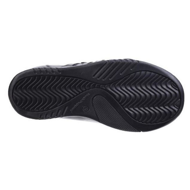 Black - Lifestyle - Hush Puppies Childrens-Boys Josh Jnr Touch Fastening Leather Shoes