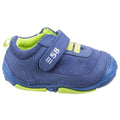 Blue - Front - Hush Puppies Childrens-Boys Harry Touch Fastening Leather Trainers
