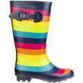 Multicoloured - Front - Cotswold Children-Kids Rainbow Wellington Boots
