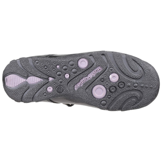 Black - Pack Shot - Hush Puppies Childrens Girls Clare Back To School Shoes