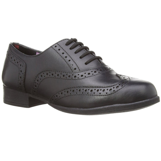 Black - Front - Hush Puppies Childrens Girls Kada Back To School Shoes