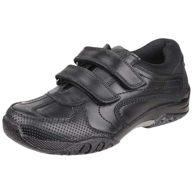 Black - Close up - Hush Puppies Childrens Boys Jezza Back To School Shoes