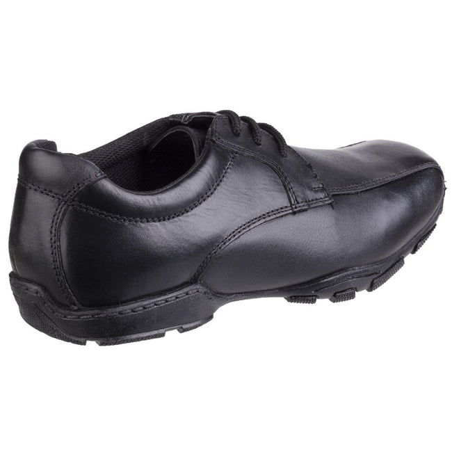 Black - Side - Hush Puppies Childrens Boys Vincente Senior School Shoe