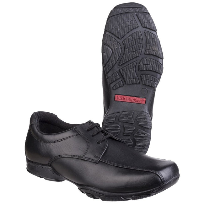 Black - Lifestyle - Hush Puppies Childrens Boys Vincente Senior School Shoe