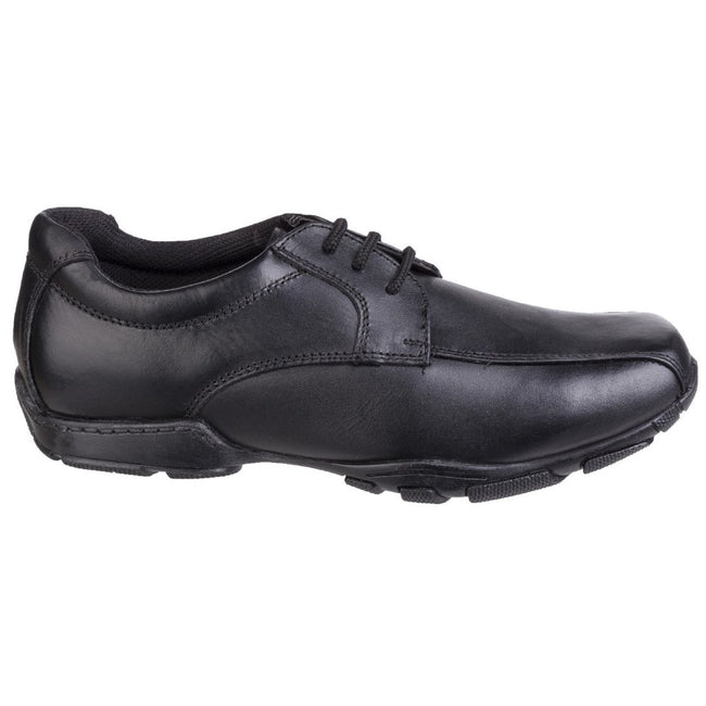 Black - Close up - Hush Puppies Childrens Boys Vincente Senior School Shoe