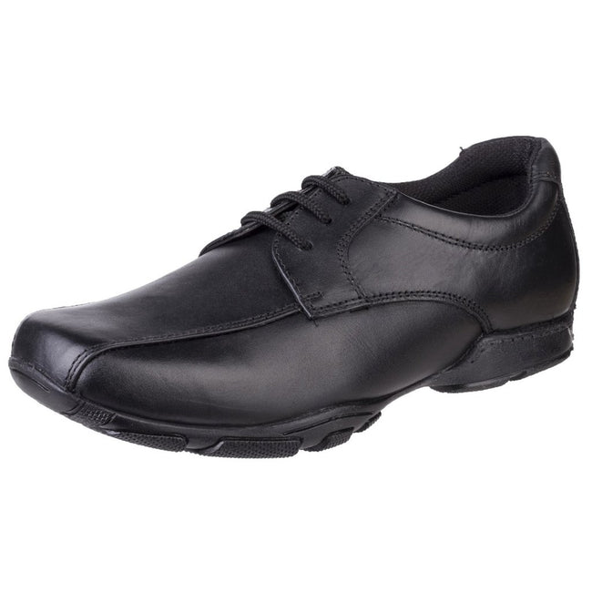Black - Front - Hush Puppies Childrens Boys Vincente Senior School Shoe