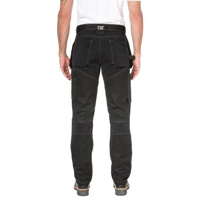 Black - Side - Caterpillar Mens Floor Layer Flex Trouser