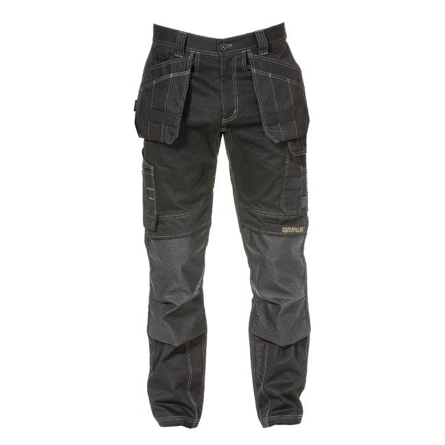 Black - Front - Caterpillar Mens Floor Layer Flex Trouser