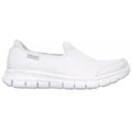 White - Back - Skechers Womens Sure Track Slip Resistant Slip On Work Shoe
