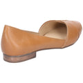 Tan - Lifestyle - Hush Puppies Womens-Ladies Marley Ballerina Leather Slip On Shoes