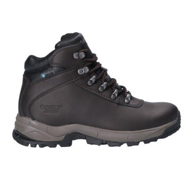 Dark Chocolate - Back - Hi-Tec Eurotrek Womens-Ladies Lite Waterproof Leather Walking Boots