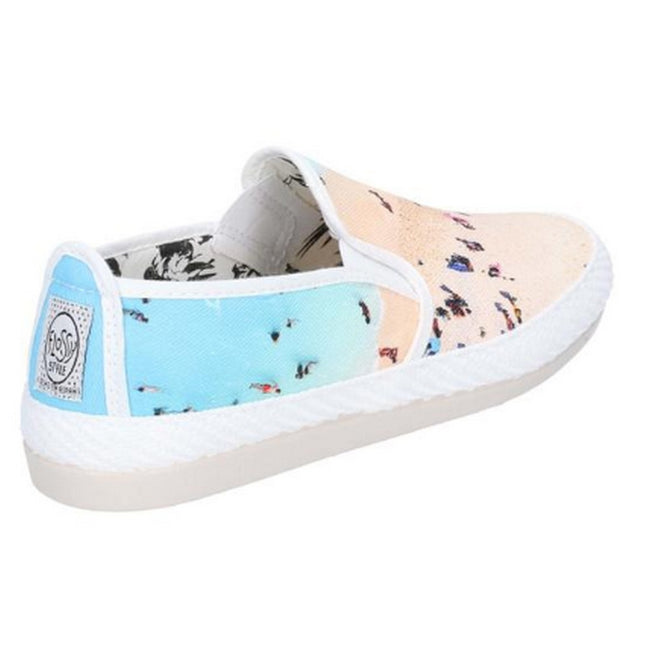 Ecru - Back - Flossy Womens-Ladies Pastel Slip On Shoe