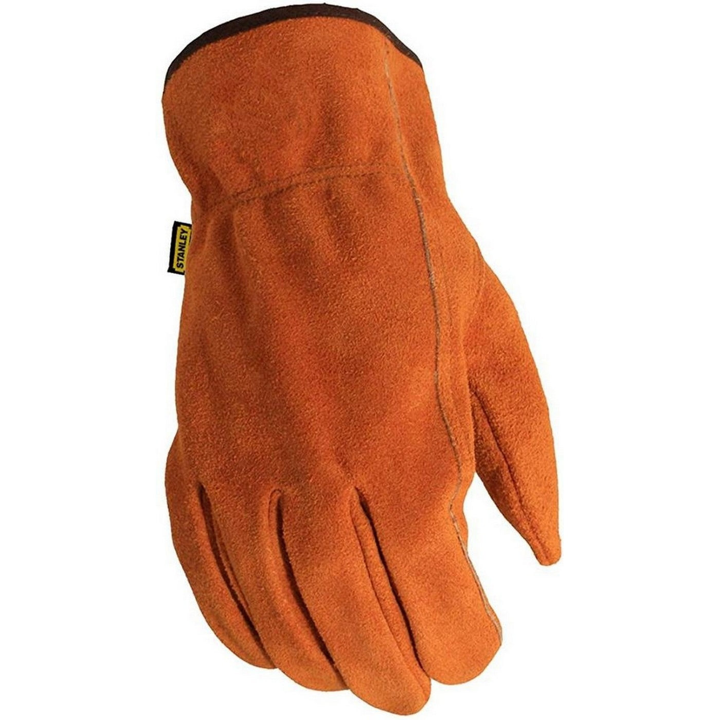 Light Brown - Side - Stanley Mens Split Leather Cowhide Glove