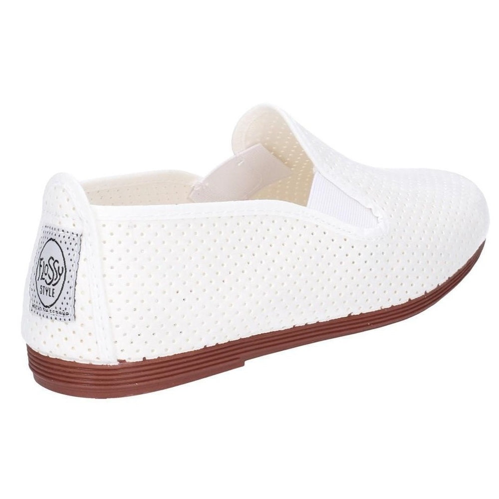 White - Lifestyle - Flossy Unisex Adults Pulga Slip On Shoes