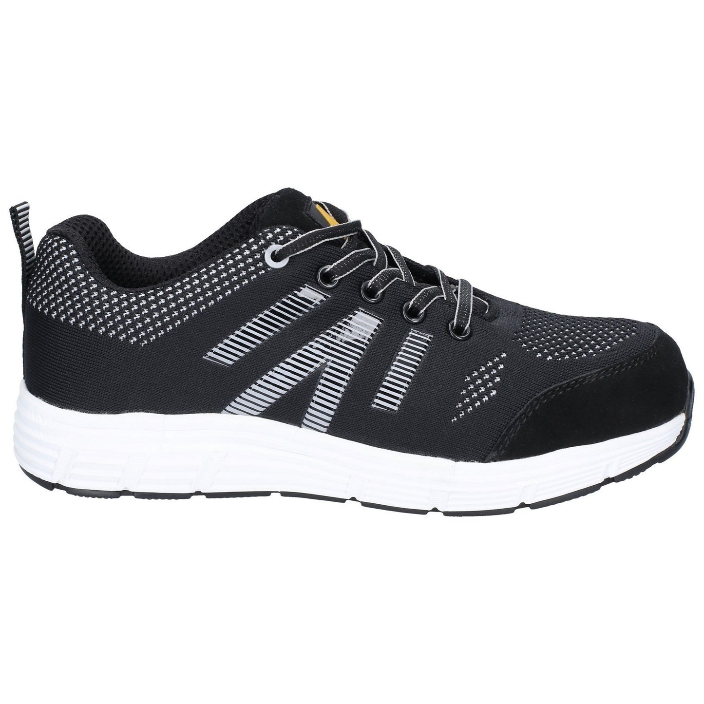Black - Back - Amblers Safety Mens FS714 Bolt Suede Overlay Trainer
