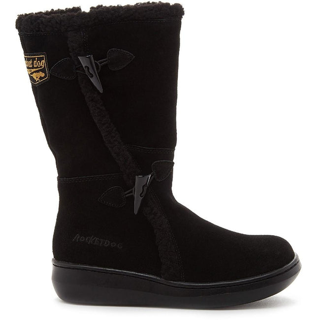 Black - Back - Rocket Dog Womens-Ladies Slope Mid Calf Winter Boot
