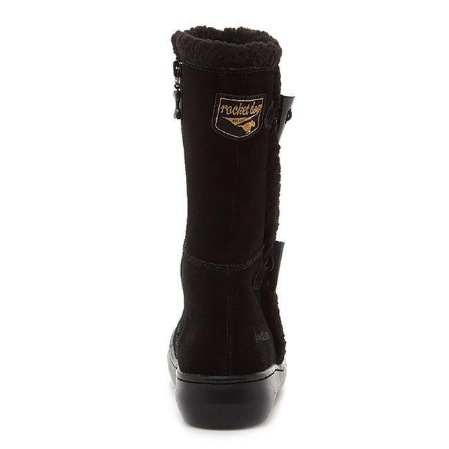 Black - Side - Rocket Dog Womens-Ladies Slope Mid Calf Winter Boot