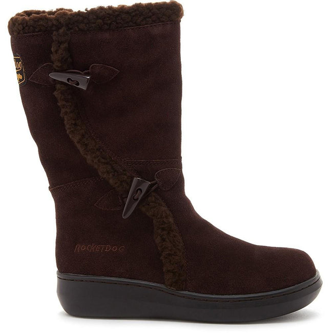 Chocolate Brown - Back - Rocket Dog Womens-Ladies Slope Mid Calf Winter Boot