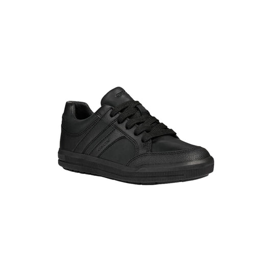 Black - Front - Geox J Arzach B. D Leather Lace Up Trainer