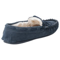 Navy - Back - Hush Puppies Womens-Ladies Allie Slip On Leather Slipper