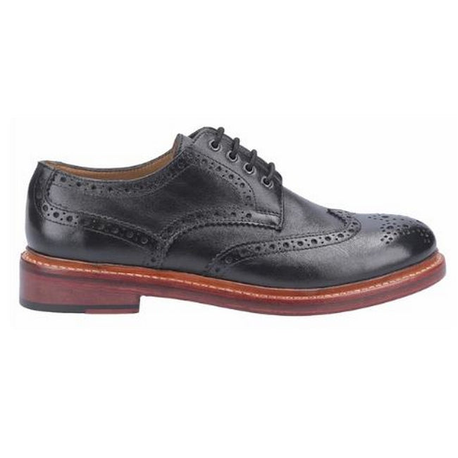 Black - Back - Cotswold Mens Quenington Goodyear Welt Lace Up Leather Shoe