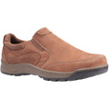 Tan Nubuck - Front - Hush Puppies Mens Jasper Nubuck Leather Slip On Shoe