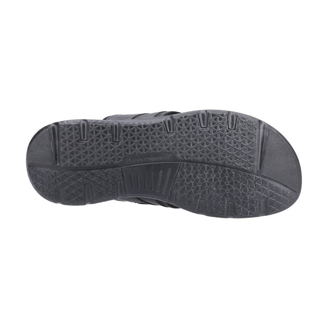 Black - Lifestyle - Hush Puppies Mens Connor Leather Flip Flop