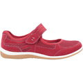 Red - Back - Fleet & Foster Womens-Ladies Morgan Touch Fastening Suede Shoe