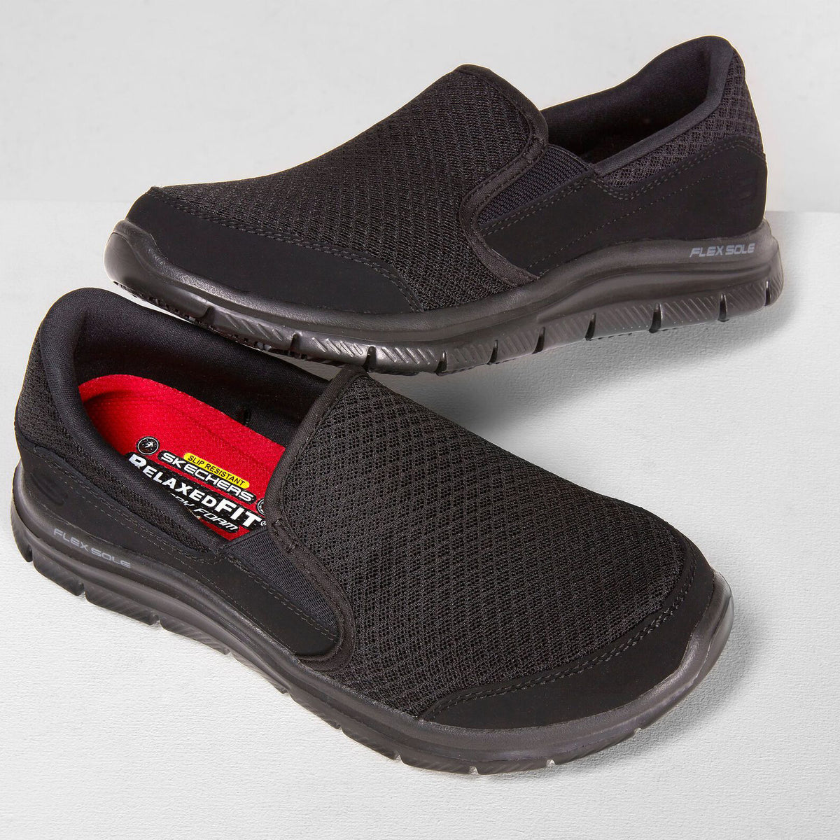 Black - Close up - Skechers Womens-Ladies Cozard Leather Trainers