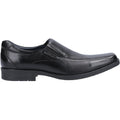 Black - Back - Hush Puppies Boys Brody Leather Shoes
