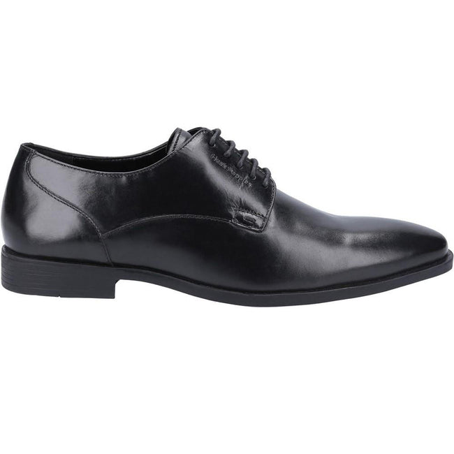 Black - Back - Hush Puppies Boys Ezra Leather Shoes
