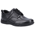 Black - Front - Hush Puppies Boys Harvey Leather School Shoes