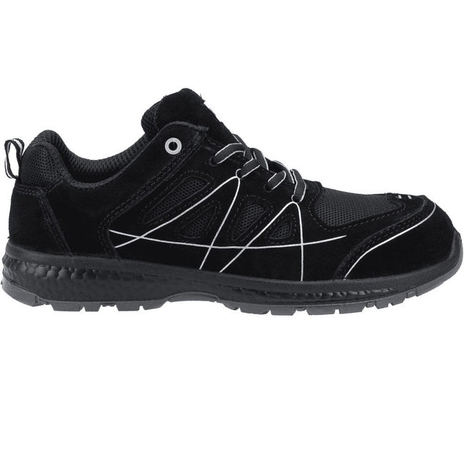 Black - Back - Centek Mens Suede Safety Shoes