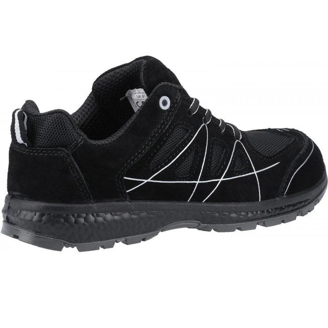 Black - Side - Centek Mens Suede Safety Shoes
