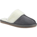Grey - Front - Hush Puppies Womens-Ladies Arianna Suede Slippers