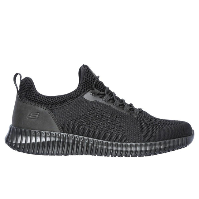 Black - Back - Skechers Mens Work Relaxed Fit Cessnock SR Shoes