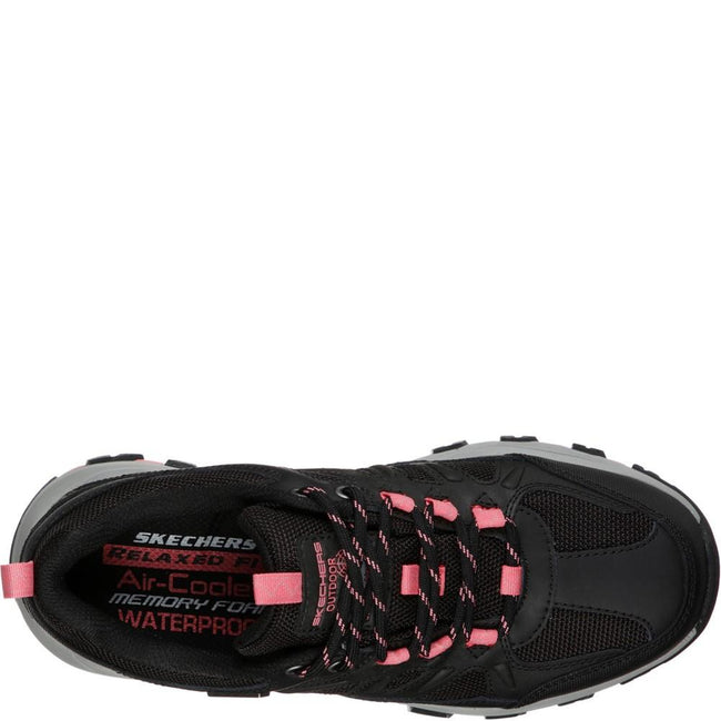 Black-Charcoal - Side - Skechers Womens-Ladies Selmen West Highland Leather Hiking Shoes