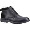 Black - Front - Hush Puppies Mens Dean Leather Boots