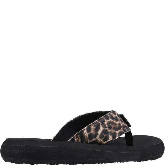 Black-Brown - Side - Rocket Dog Womens-Ladies Spotlight Tampa Flip Flops