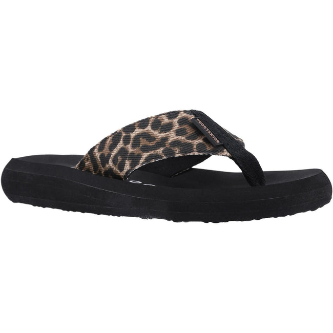 Black-Brown - Front - Rocket Dog Womens-Ladies Spotlight Tampa Flip Flops