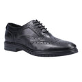 Black - Front - Hush Puppies Mens Santiago Leather Brogues