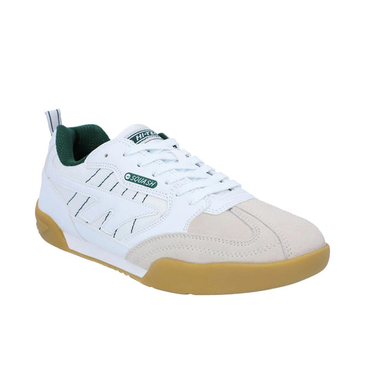 White - Front - Hi-Tec Squash Unisex Trainer - Ladies Trainers - Unisex Sports