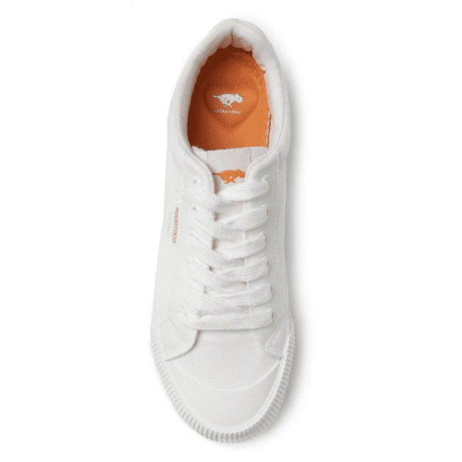 White - Close up - Rocket Dog Womens-Ladies Cheery Trainers
