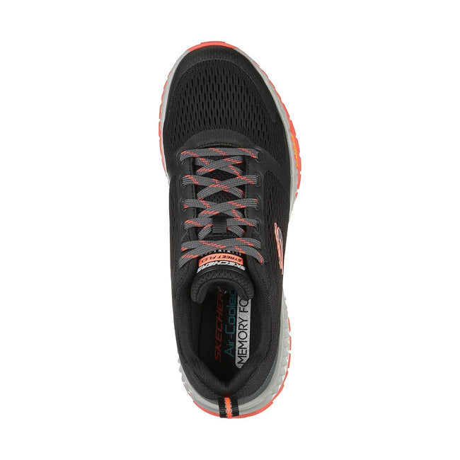 Black-Light Red - Lifestyle - Skechers Mens Street Flex Eliminator Trainers