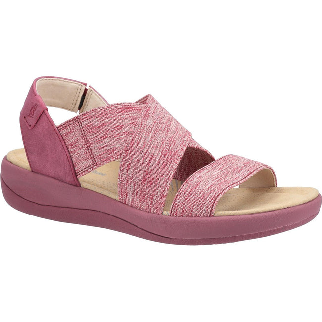 Red-Beige - Front - Hush Puppies Womens-Ladies Sophia Sandals