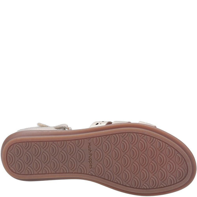 Gold - Lifestyle - Hush Puppies Womens-Ladies Nicola Leather Sandals