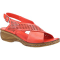 Red - Front - Fleet & Foster Womens-Ladies Judith Open Toe Leather Sandals