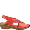 Red - Back - Fleet & Foster Womens-Ladies Judith Open Toe Leather Sandals